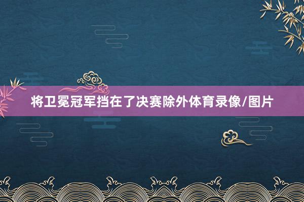 将卫冕冠军挡在了决赛除外体育录像/图片