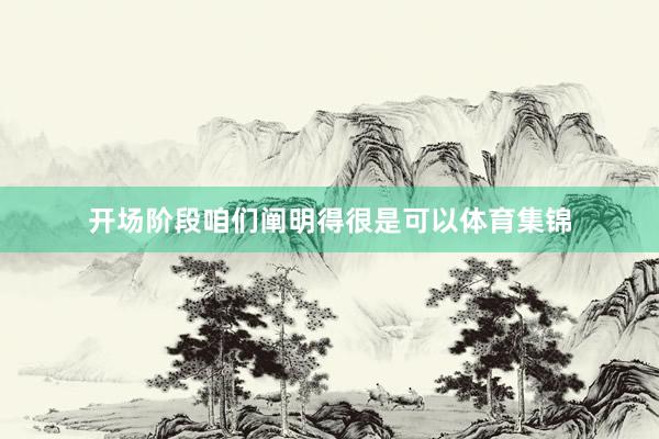 开场阶段咱们阐明得很是可以体育集锦