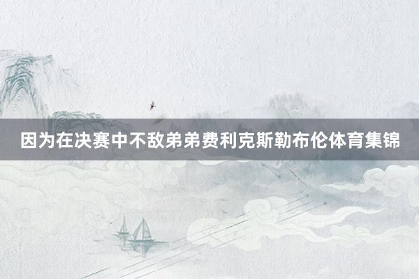因为在决赛中不敌弟弟费利克斯勒布伦体育集锦