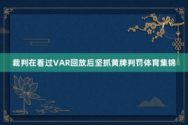 裁判在看过VAR回放后坚抓黄牌判罚体育集锦