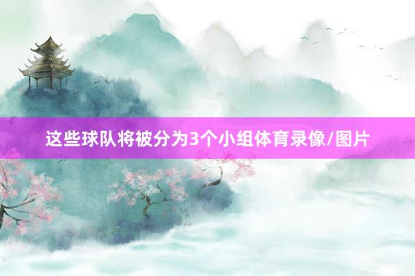 这些球队将被分为3个小组体育录像/图片
