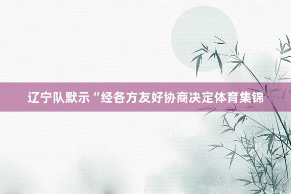 辽宁队默示“经各方友好协商决定体育集锦