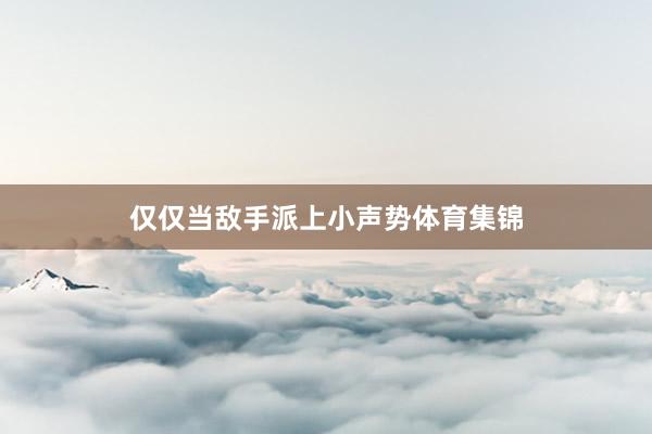 仅仅当敌手派上小声势体育集锦