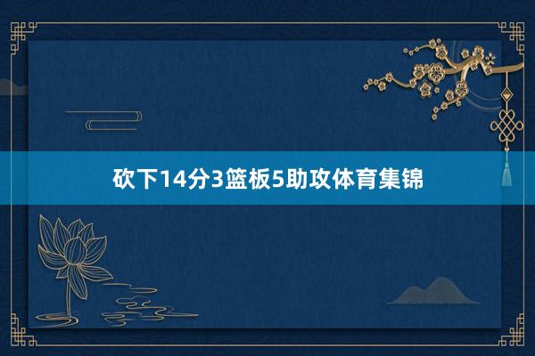 砍下14分3篮板5助攻体育集锦