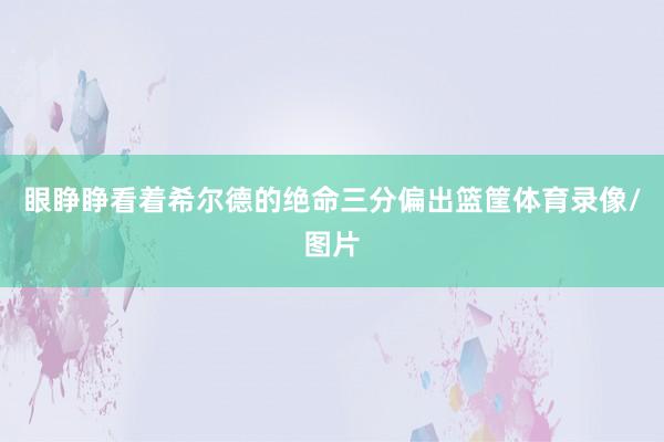 眼睁睁看着希尔德的绝命三分偏出篮筐体育录像/图片
